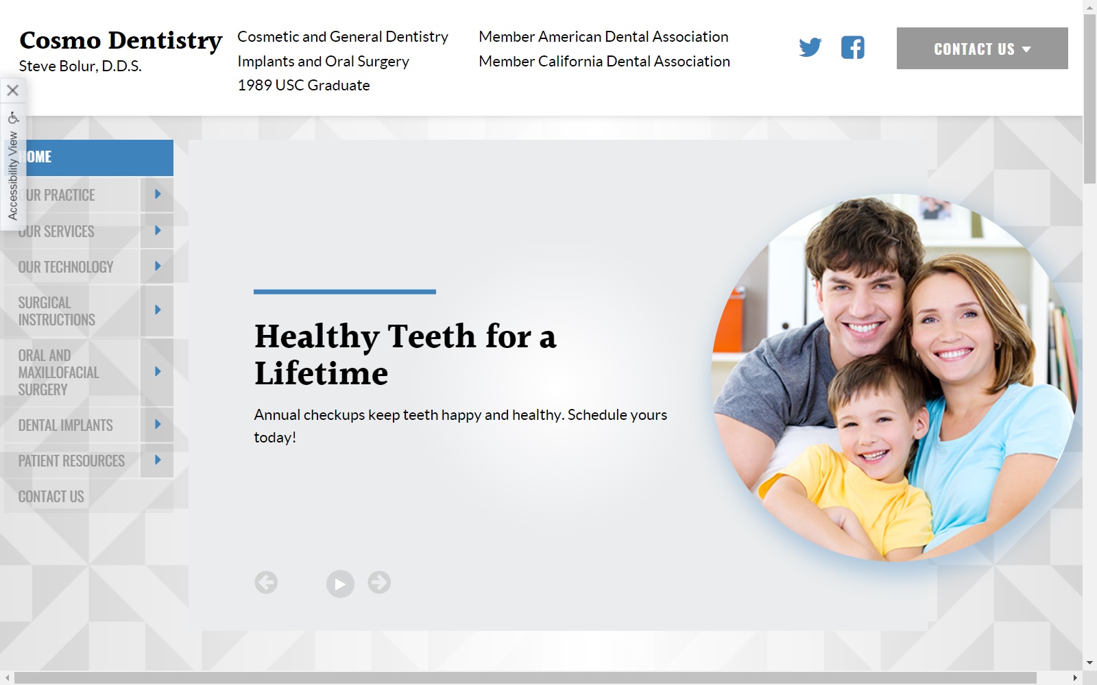 cosmodentistryca.com screenshot