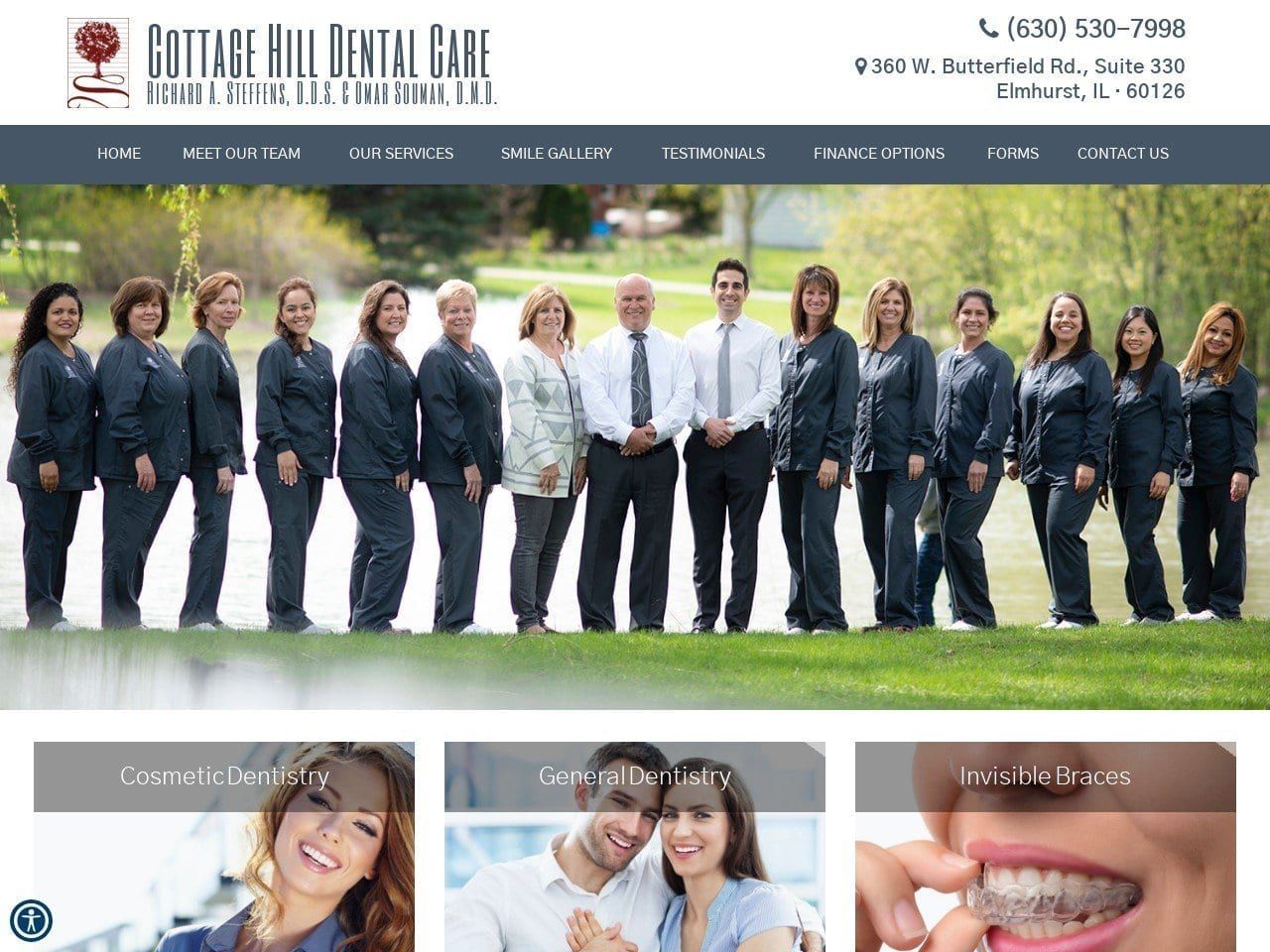 Cottage Hill Dental Care Website Screenshot from cottagehilldentalcare.com