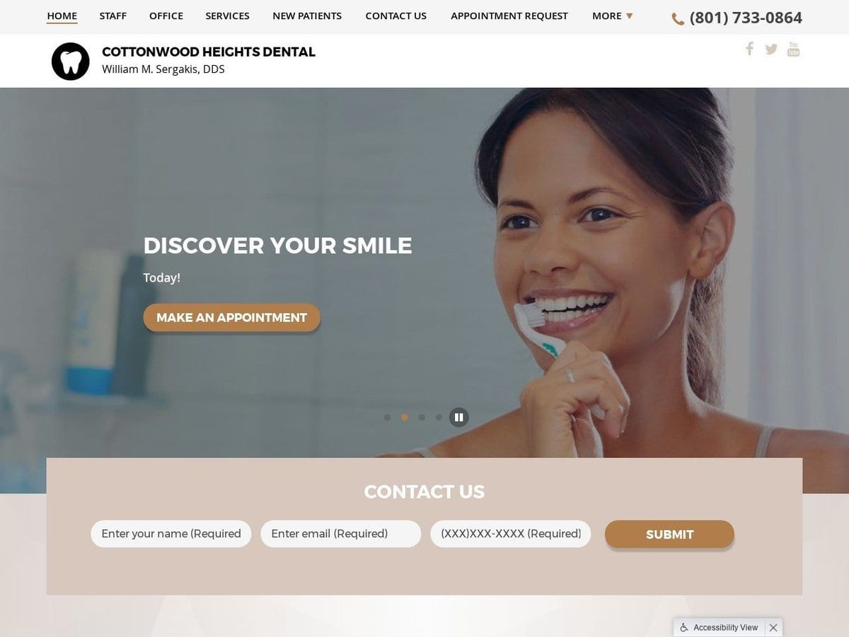 Sergakis William M DDS Website Screenshot from cottonwoodheights-dental.com