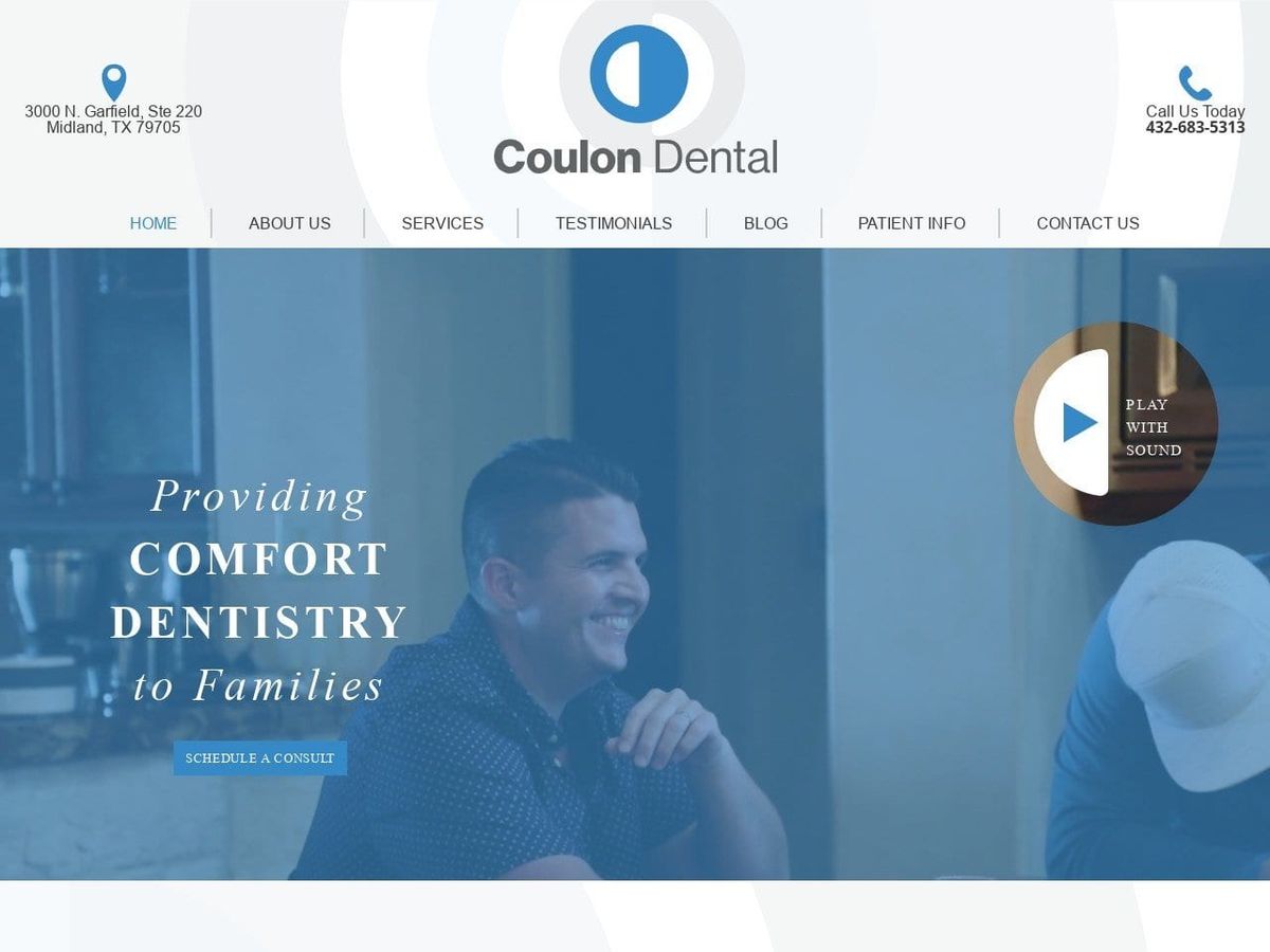 Coulon Dental Website Screenshot from coulondental.com