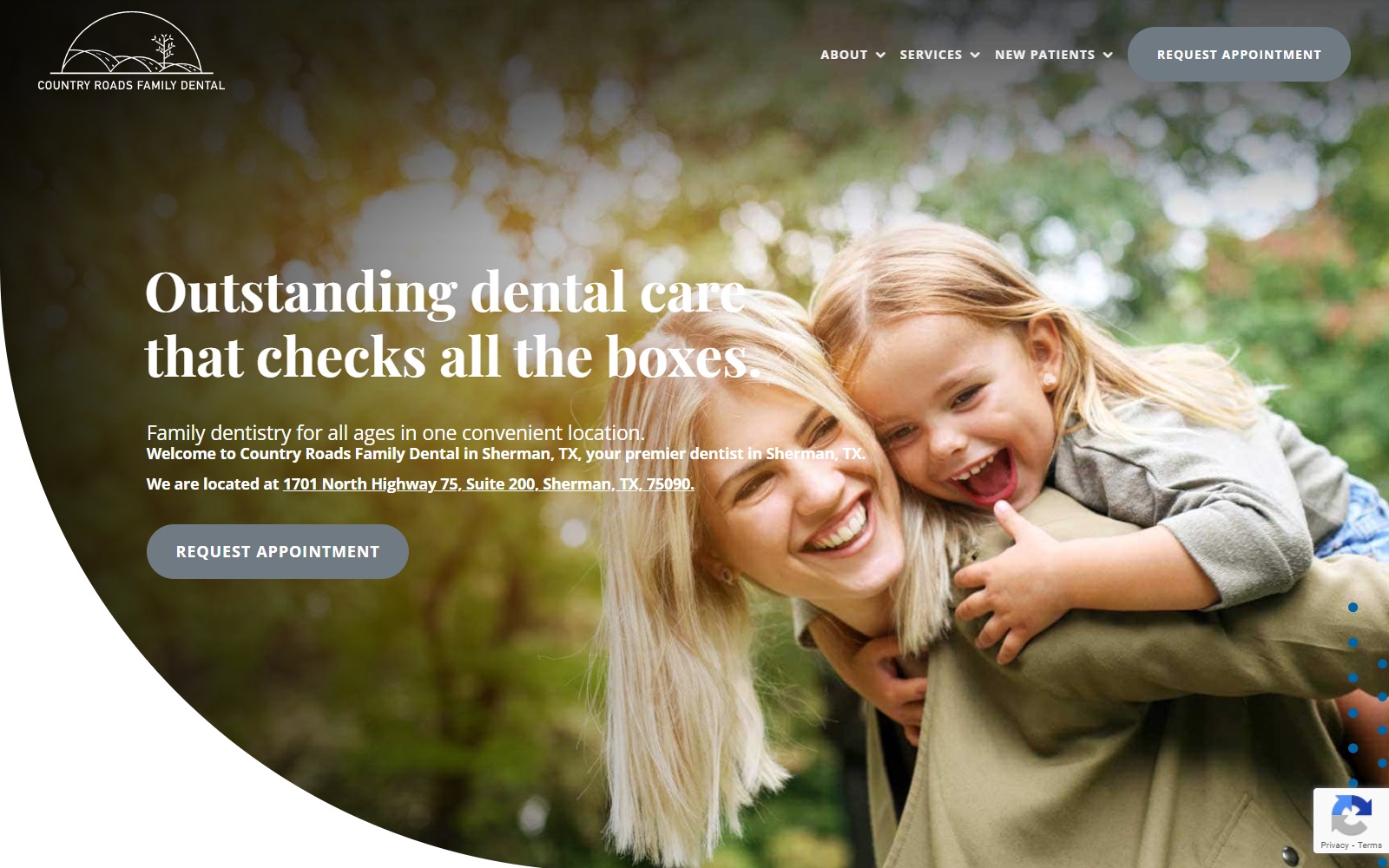 countryroadsfamilydental.com screenshot