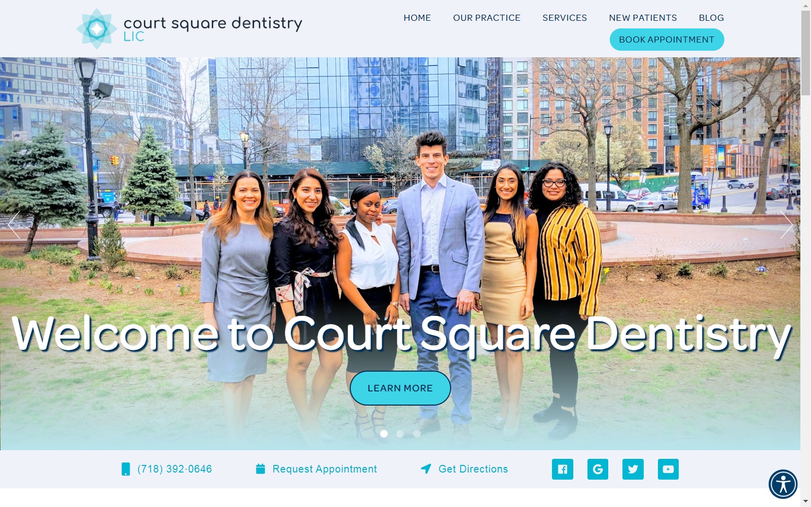 courtsquaredentistry.com screenshot