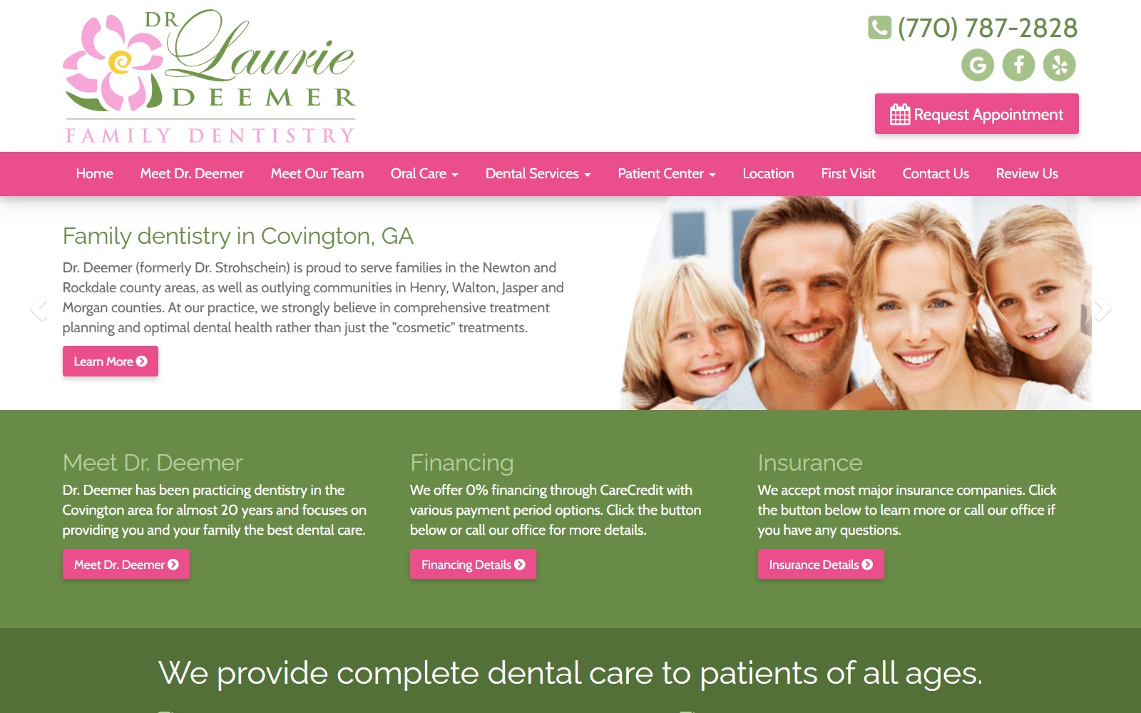 covingtonfamilydentist.com screenshot