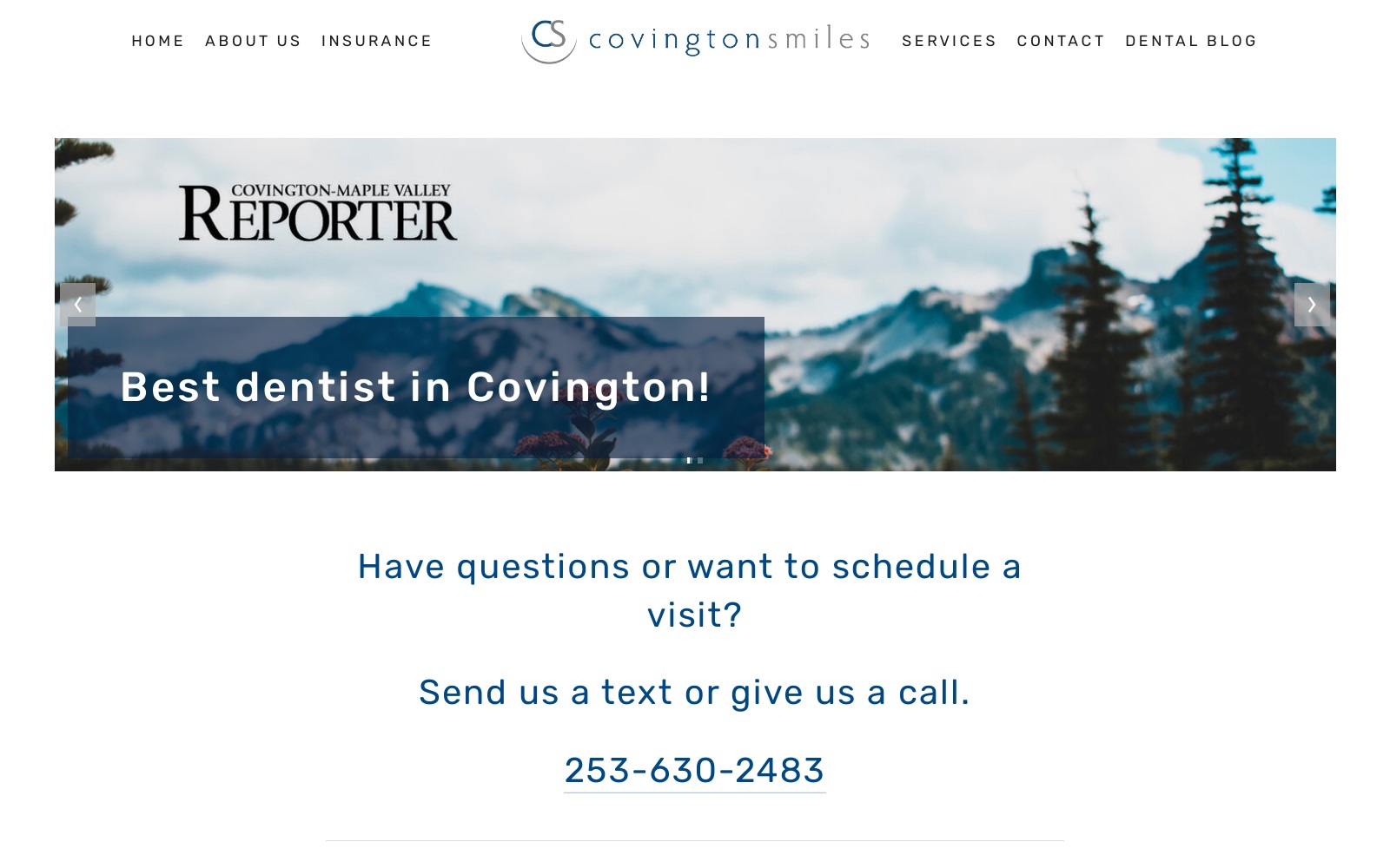 covingtonsmiles.com screenshot