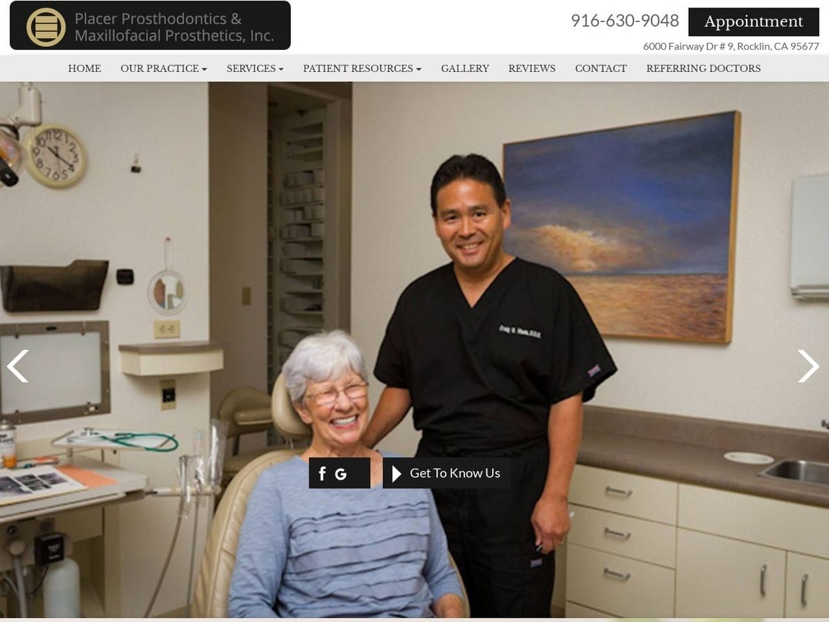 Dr. Craig S. Wada DDS Website Screenshot from craigwadadds.com