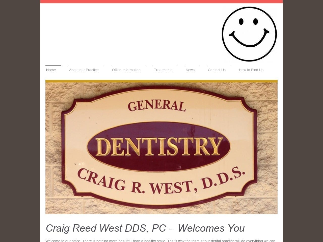 West Craig R DDS Website Screenshot from craigwestdds.com