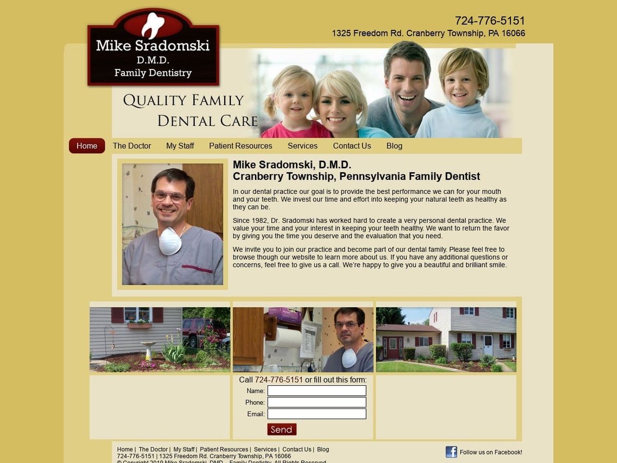 Cranberrytownship Dentist Website Screenshot from cranberrytownshipdentist.com