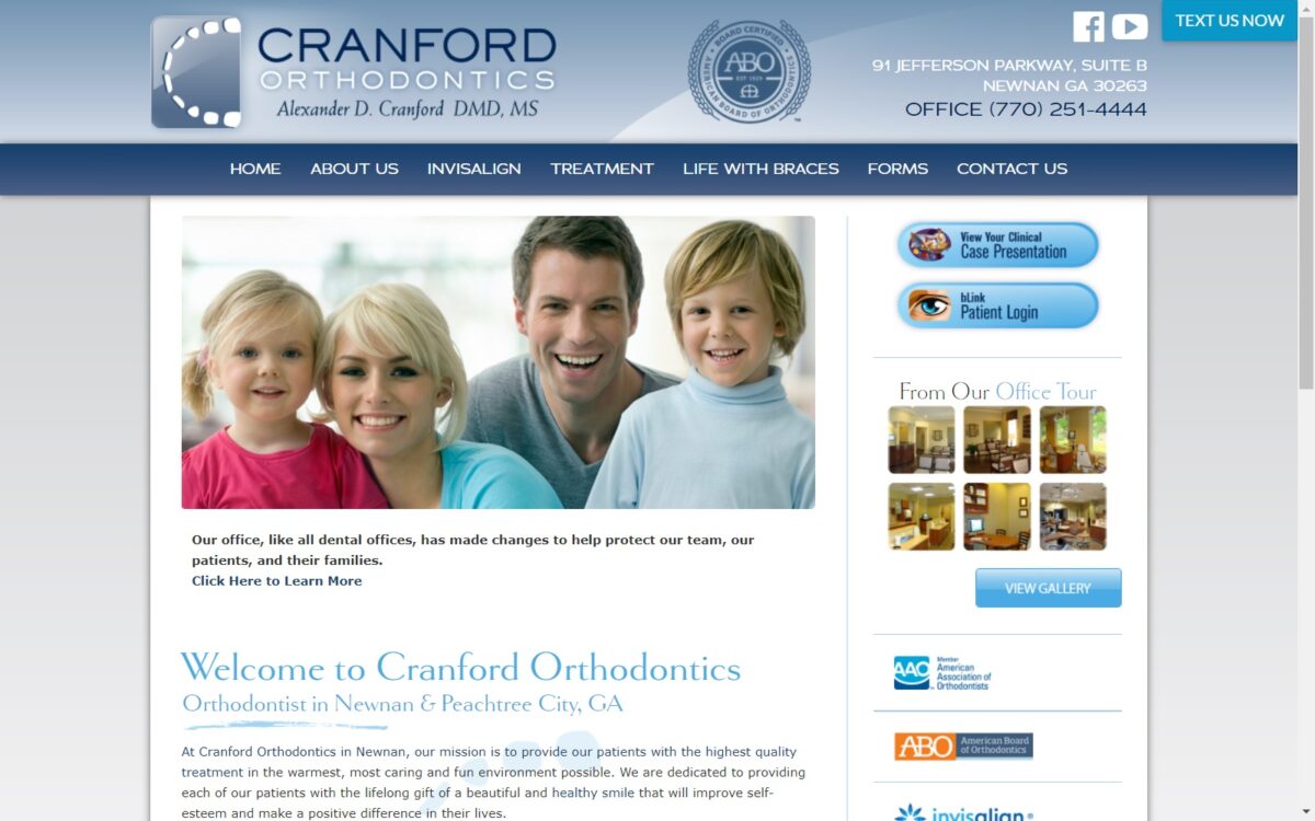 cranfordbraces.com screenshot