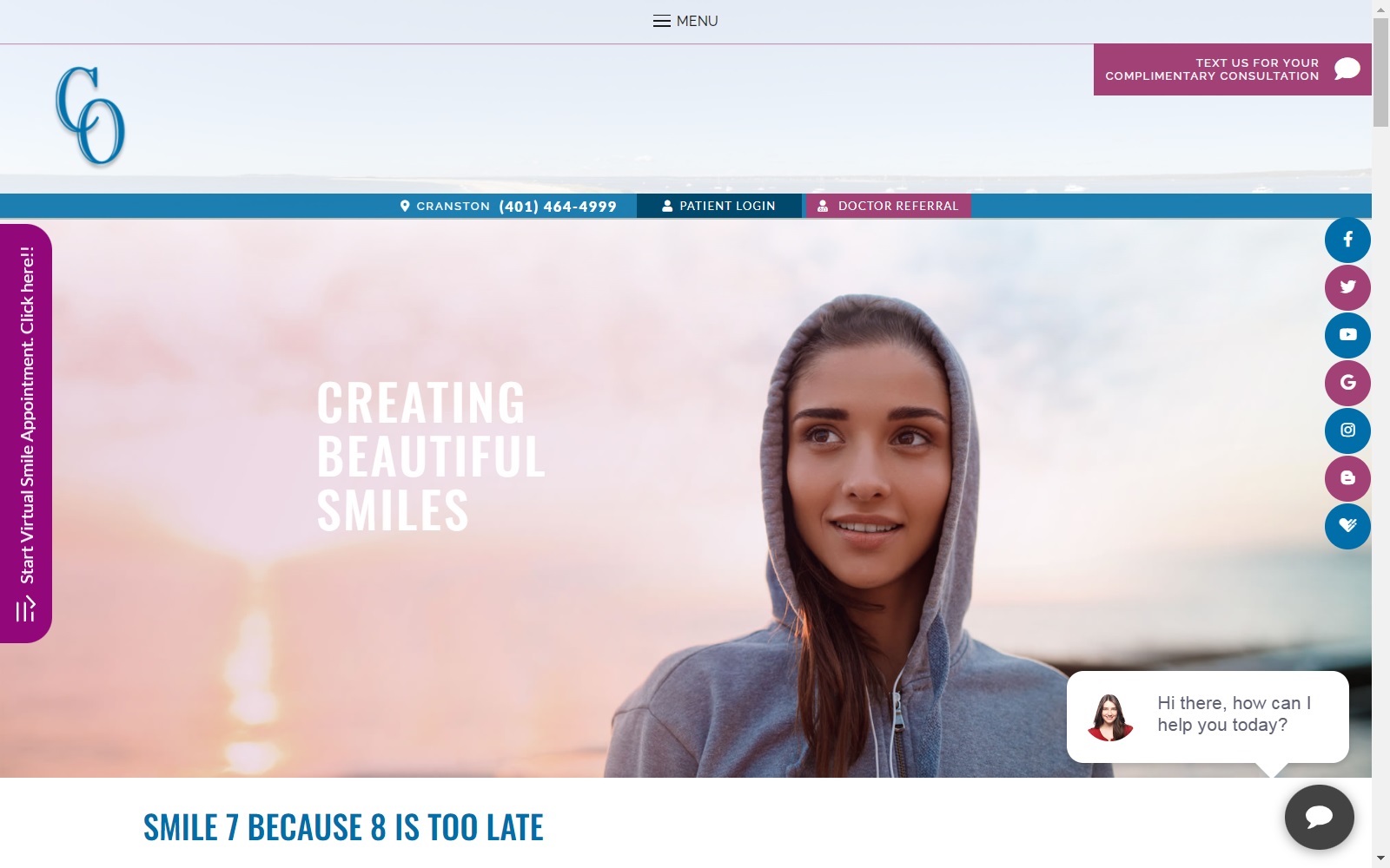 cranstonorthodontics.com screenshot