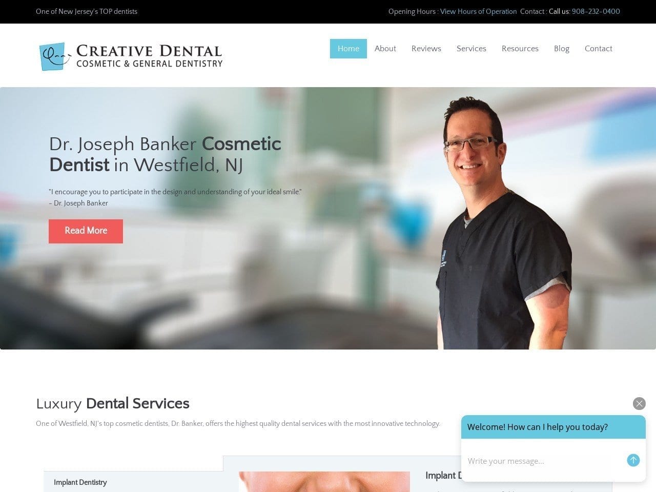 Creative Dental Care PA Website Screenshot from creativedentalcare.com