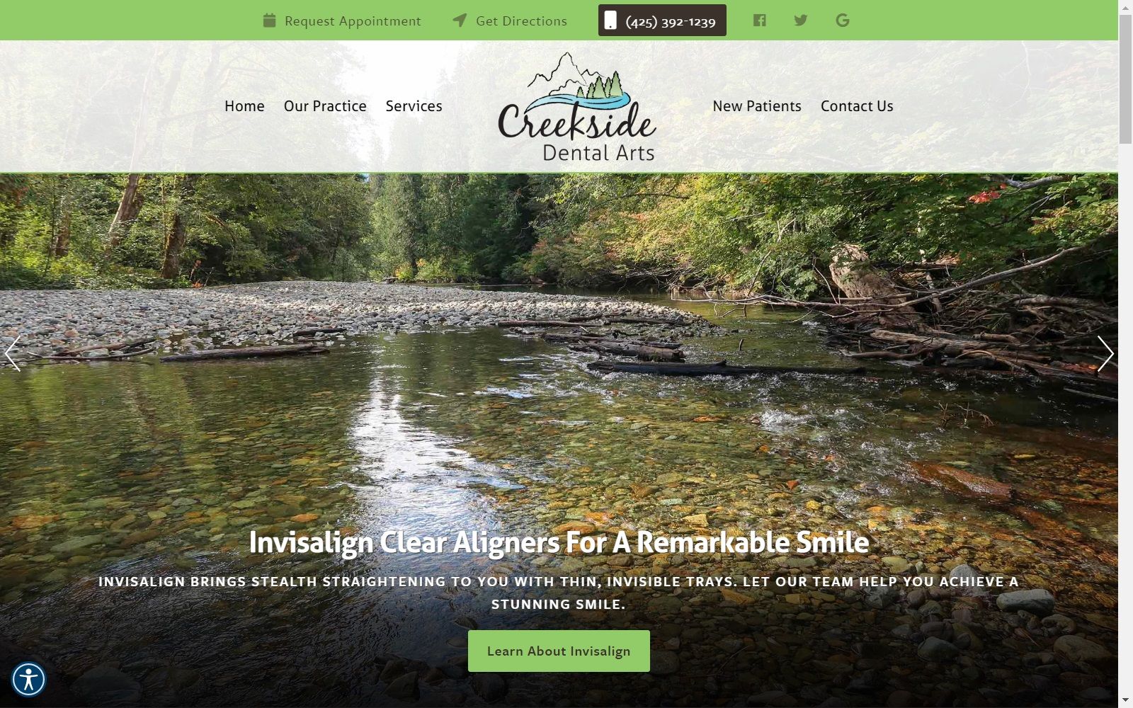 creeksidedentalarts.com screenshot