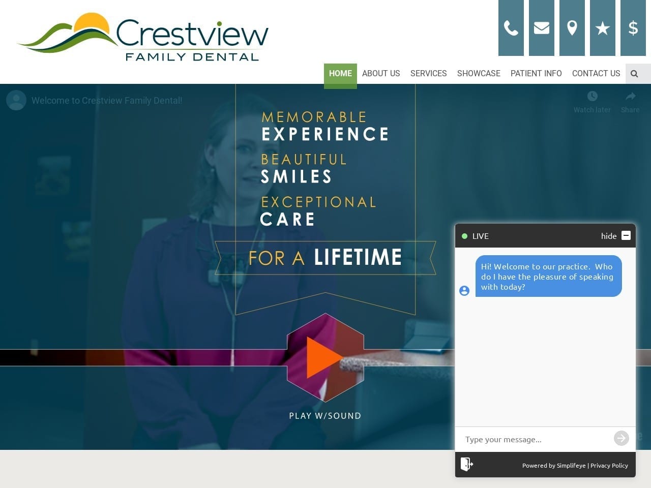 Crestview Dental Care Website Screenshot from crestviewdentalcare.com