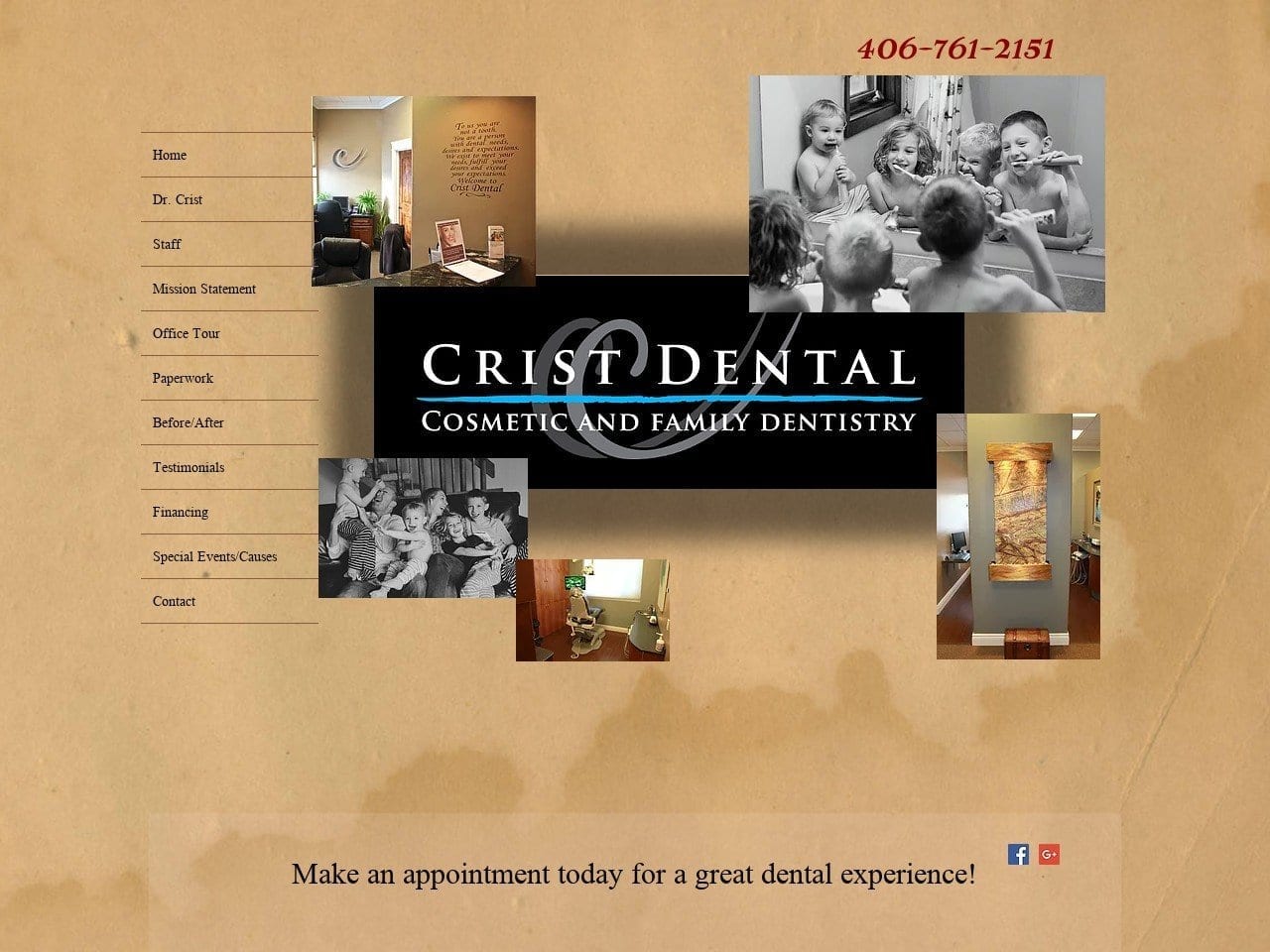 Dr. Alan Crist DDS Website Screenshot from cristdental.com