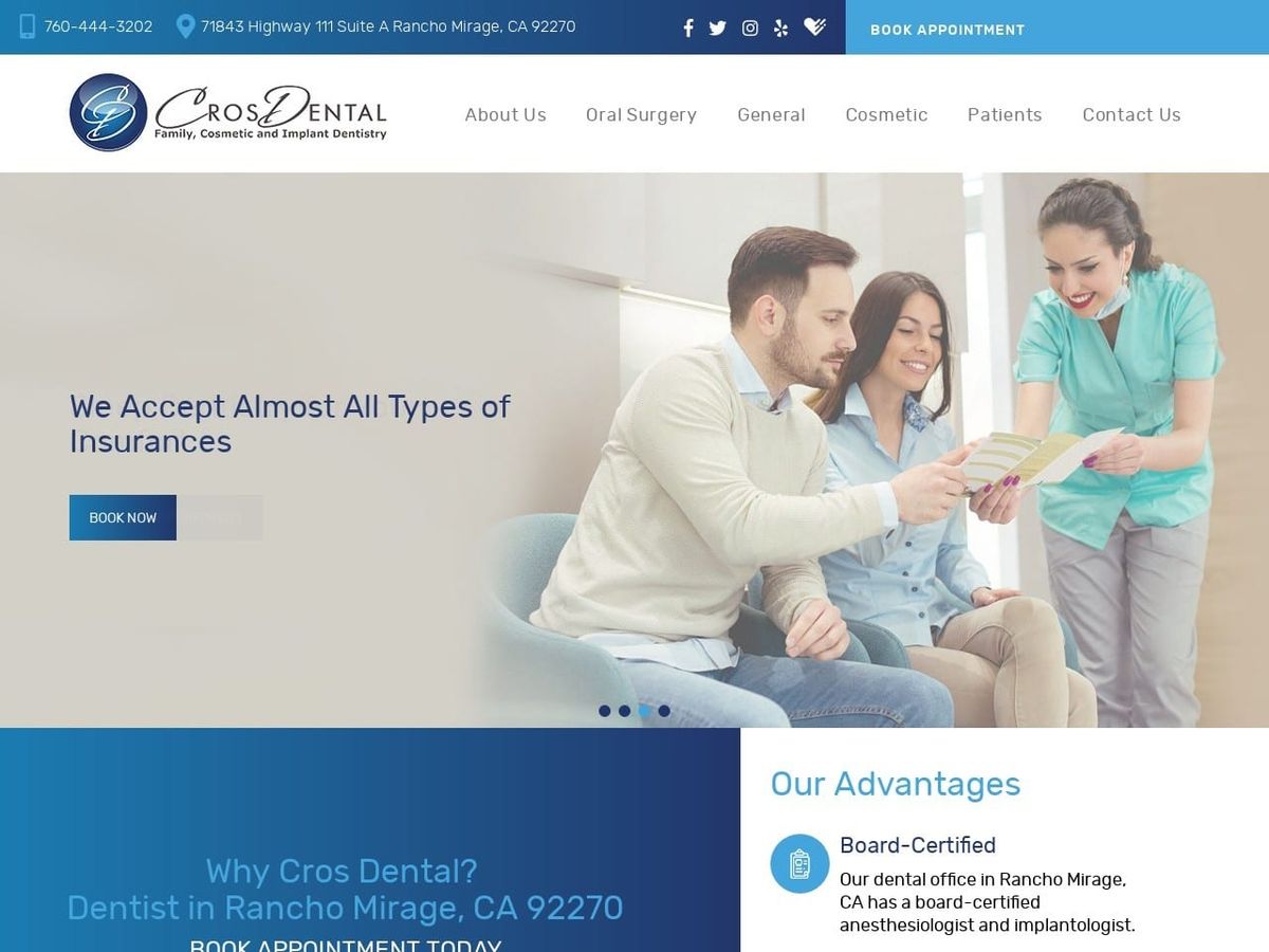 Cros Dental Website Screenshot from crosdental.com