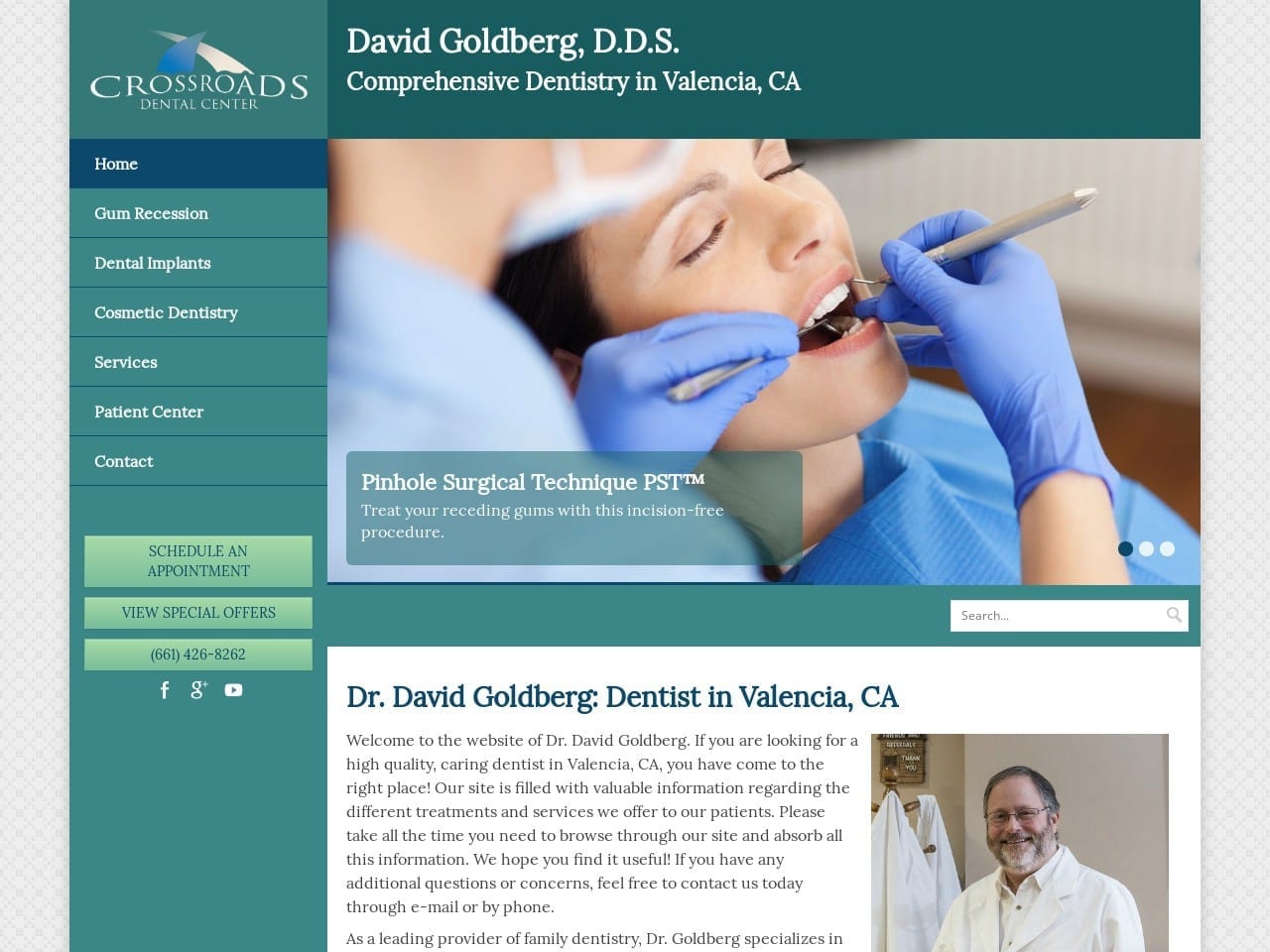 Crossroads Dental Website Screenshot from crossroadsdental.net