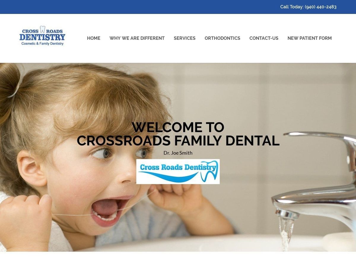 Dr. Yanjun Gan DDS Website Screenshot from crossroadsfamilydental.net