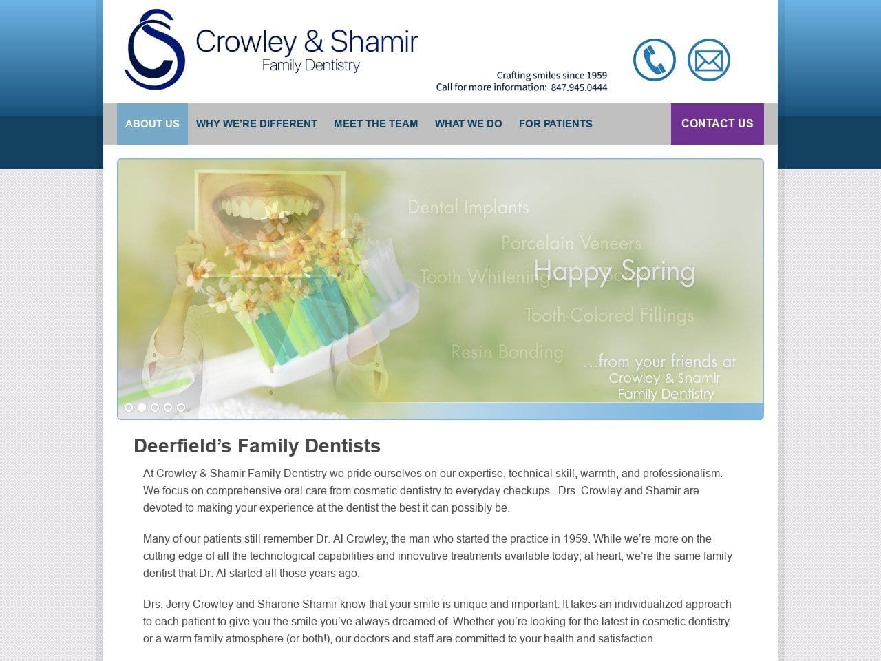 Crowley Dentist Website Screenshot from crowleysmile.com