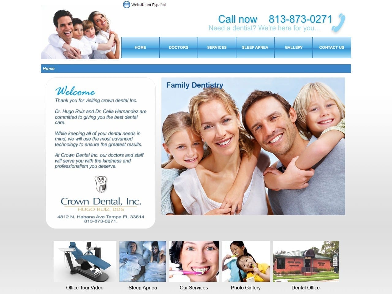 Crown Dental Website Screenshot from crowndentaltampa.com