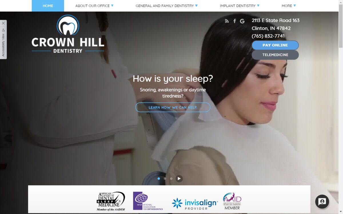 crownhilldentistry.com screenshot