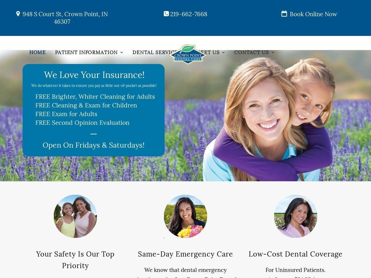 Crown Point Dental Care Levitan Rory S DDS Website Screenshot from crownpointdentalcare.com