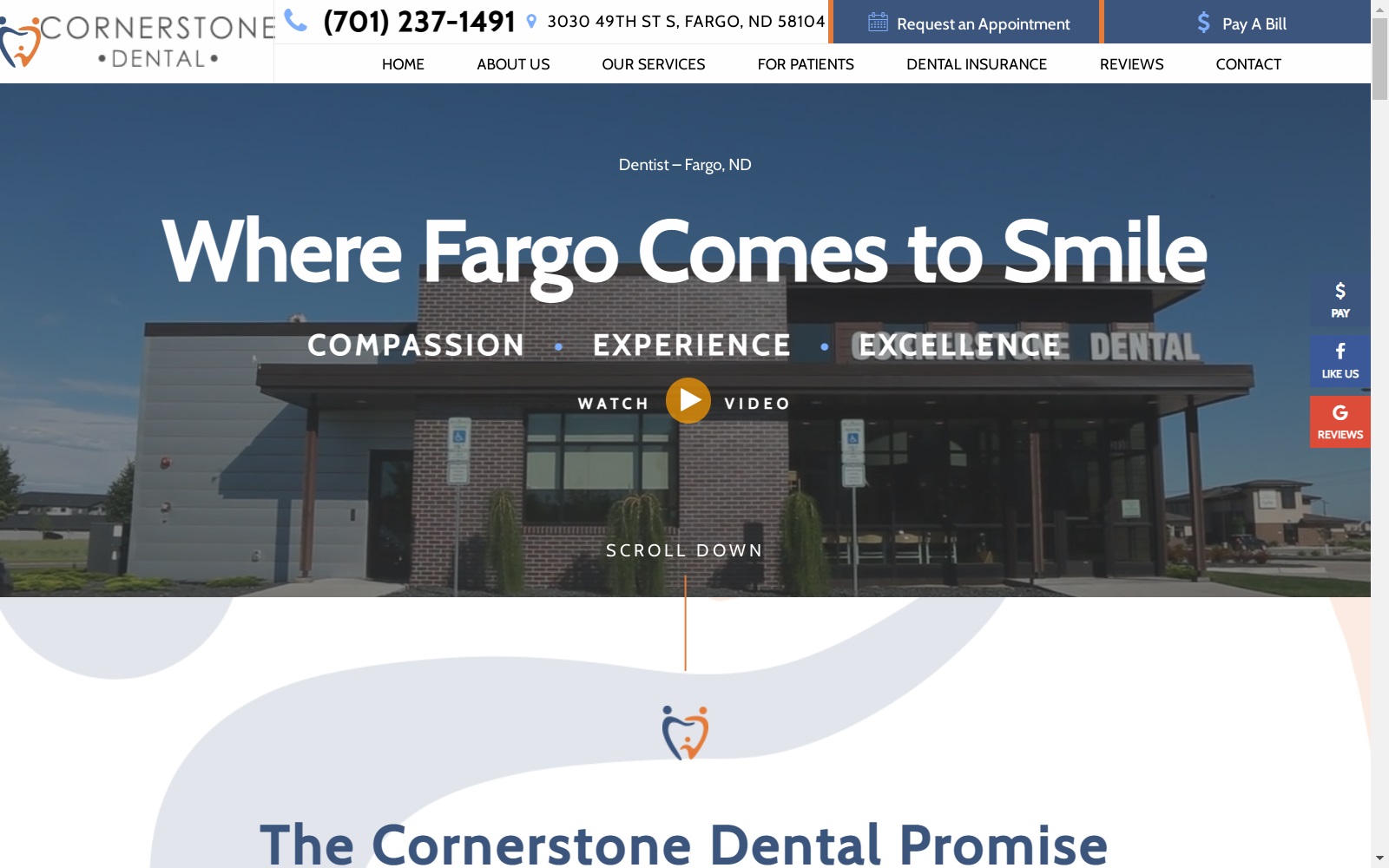 cstonedentalfargo.com screenshot