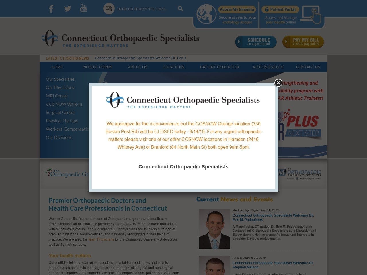 Orthosynetics Website Screenshot from ct-ortho.com