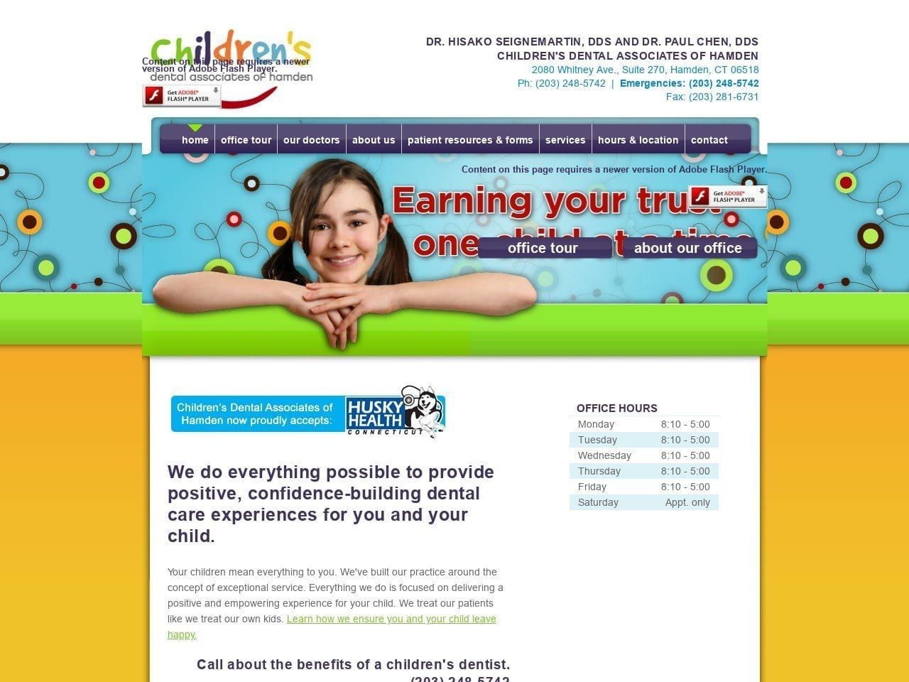 Childrens Dental Associates Douglas Muller Dds And Website Screenshot from ctkidsteeth.com