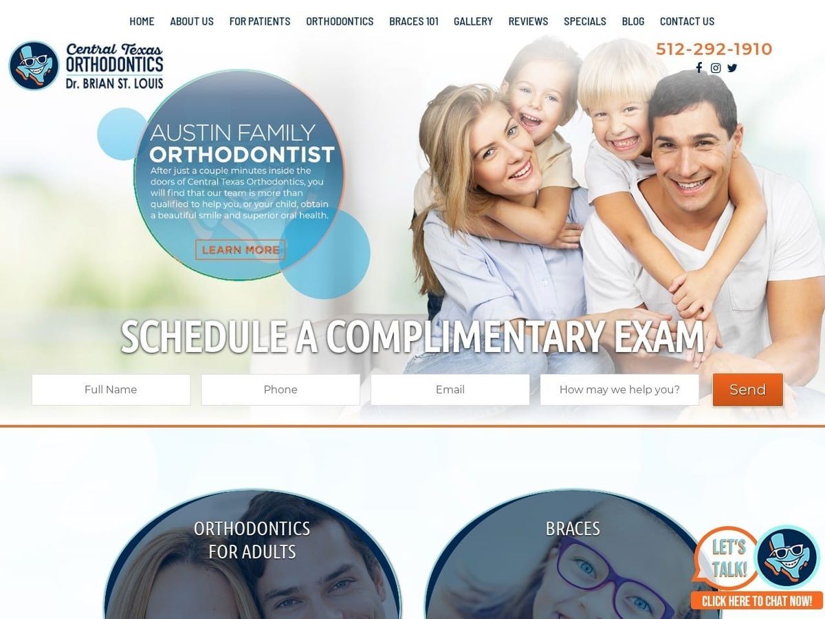 C T Orthodontics Website Screenshot from ctorthodontics.com