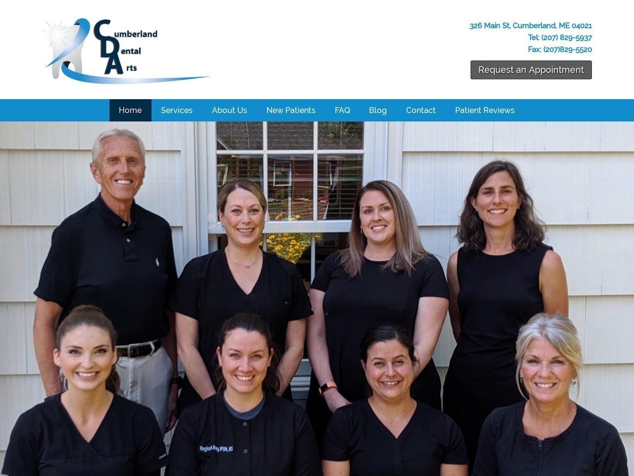 Cumberland Dental Website Screenshot from cumberlanddentalarts.com