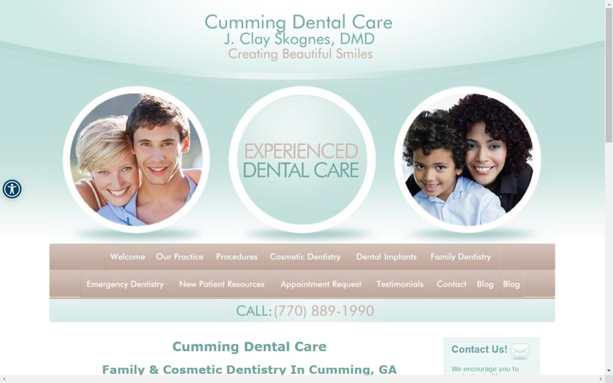 cummingdentalcare.com screenshot