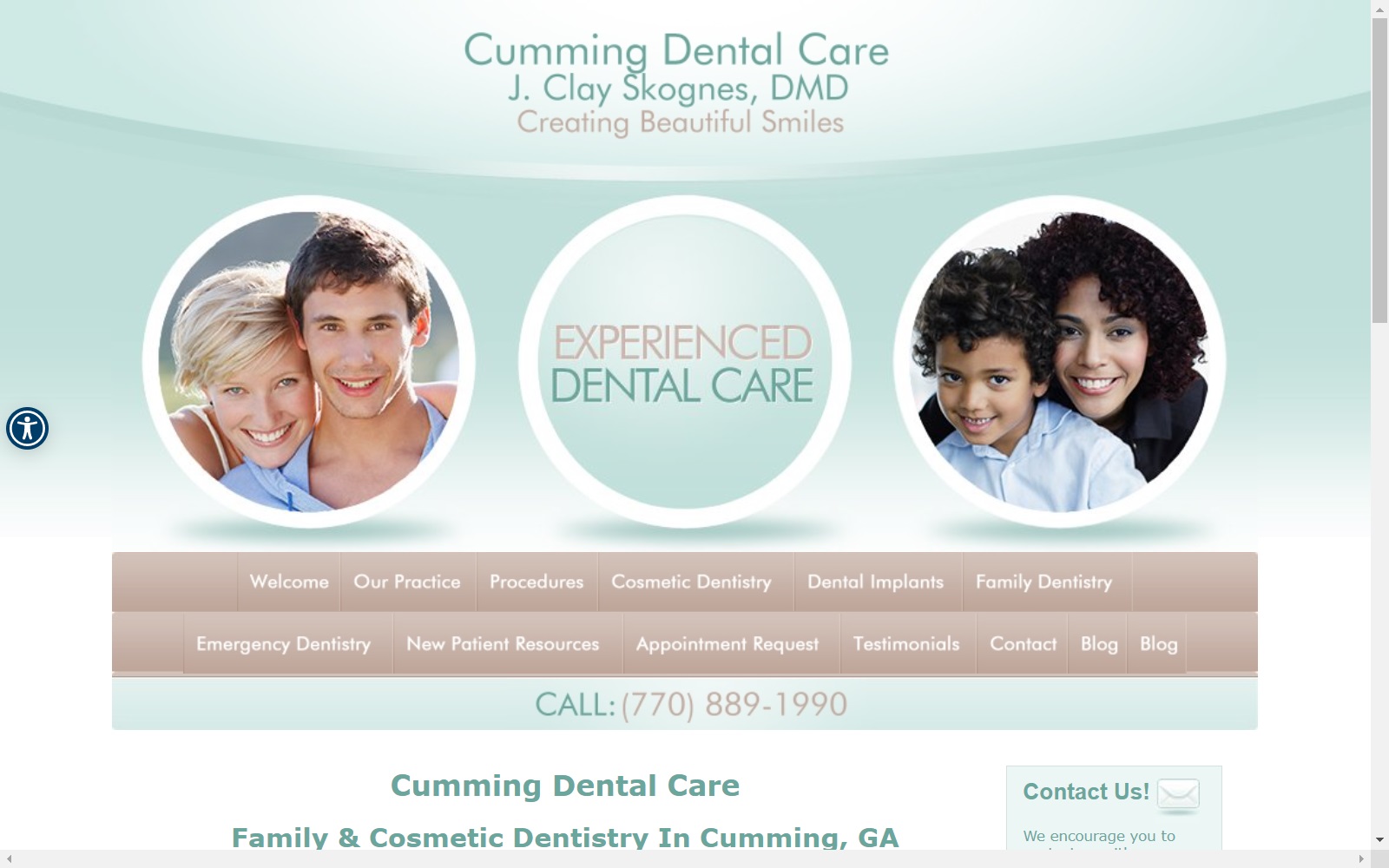 cummingdentalcare.com screenshot