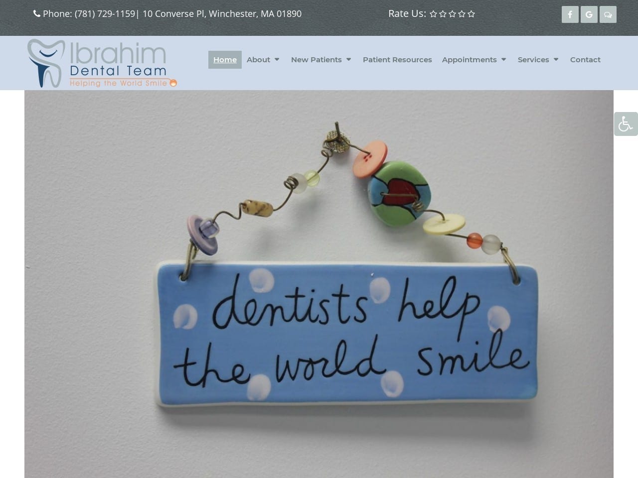 Barry J. Cunha Dds Dentist Website Screenshot from cunhaibrahimdds.com