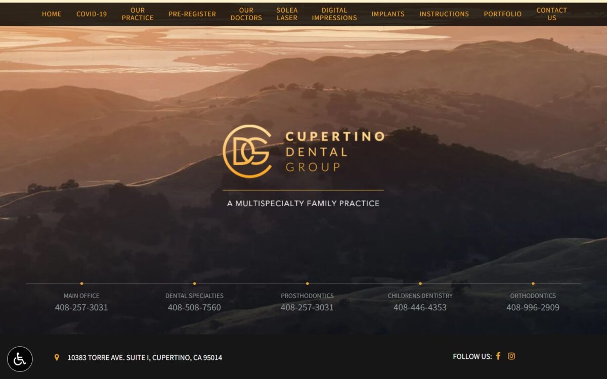 cupertinodentalgroup.com screenshot