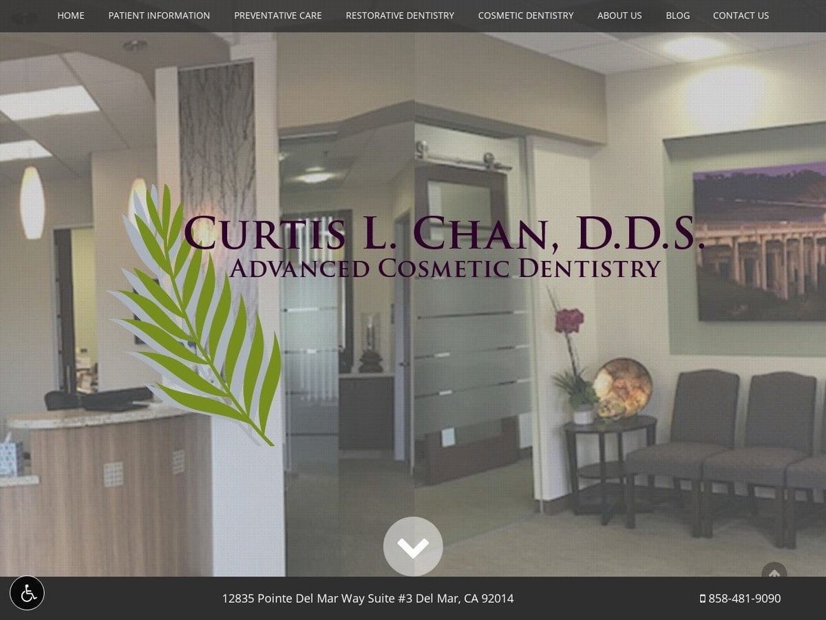 Curtis L. Chan DDS Website Screenshot from curtischandds.com