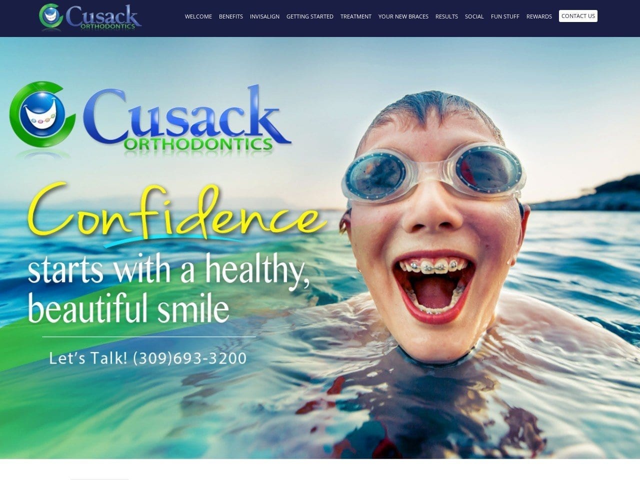 Cusack Orthodontics Website Screenshot from cusackortho.com