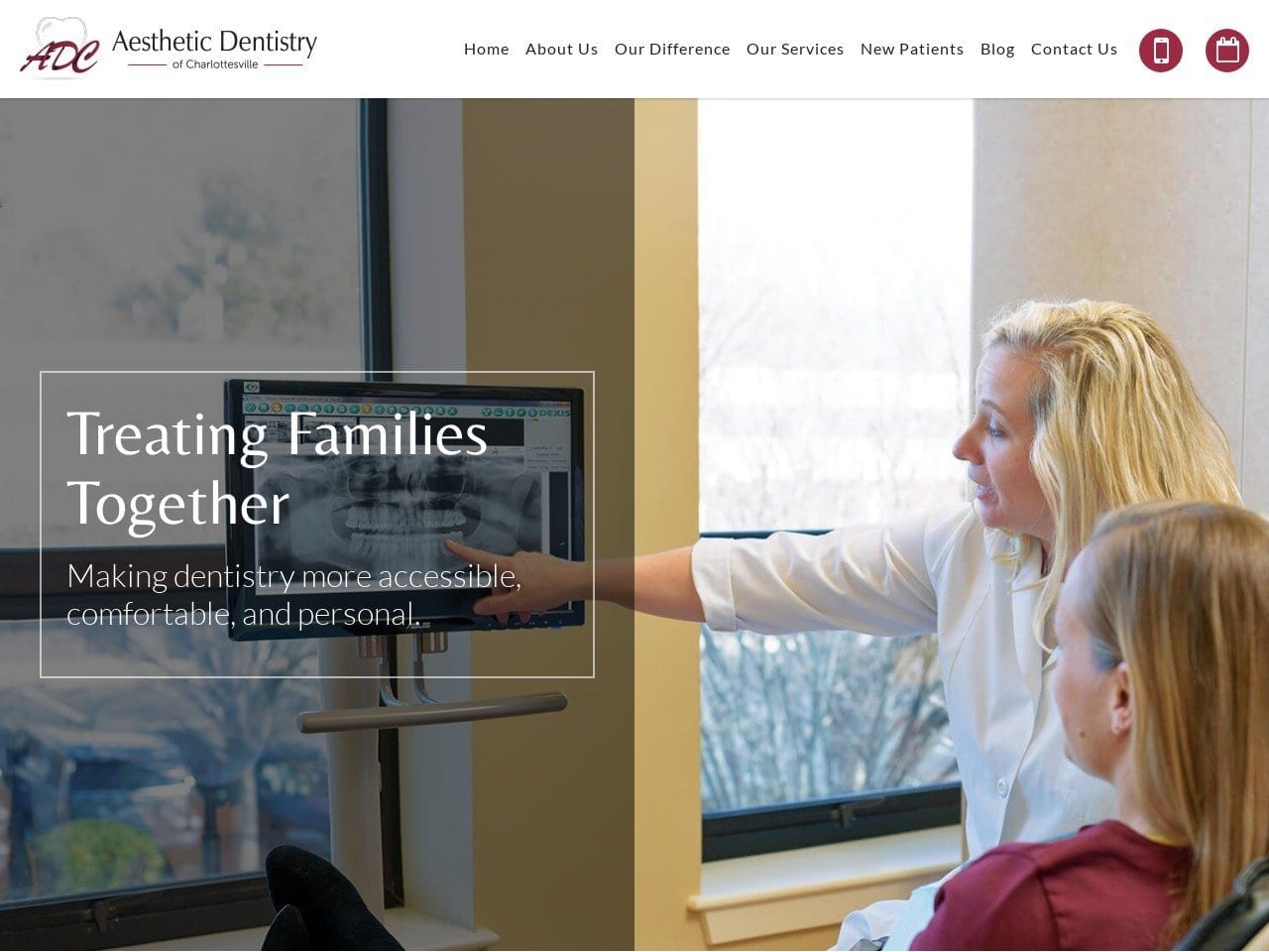 Aesthetic Dentist Website Screenshot from cvillesmiles.com