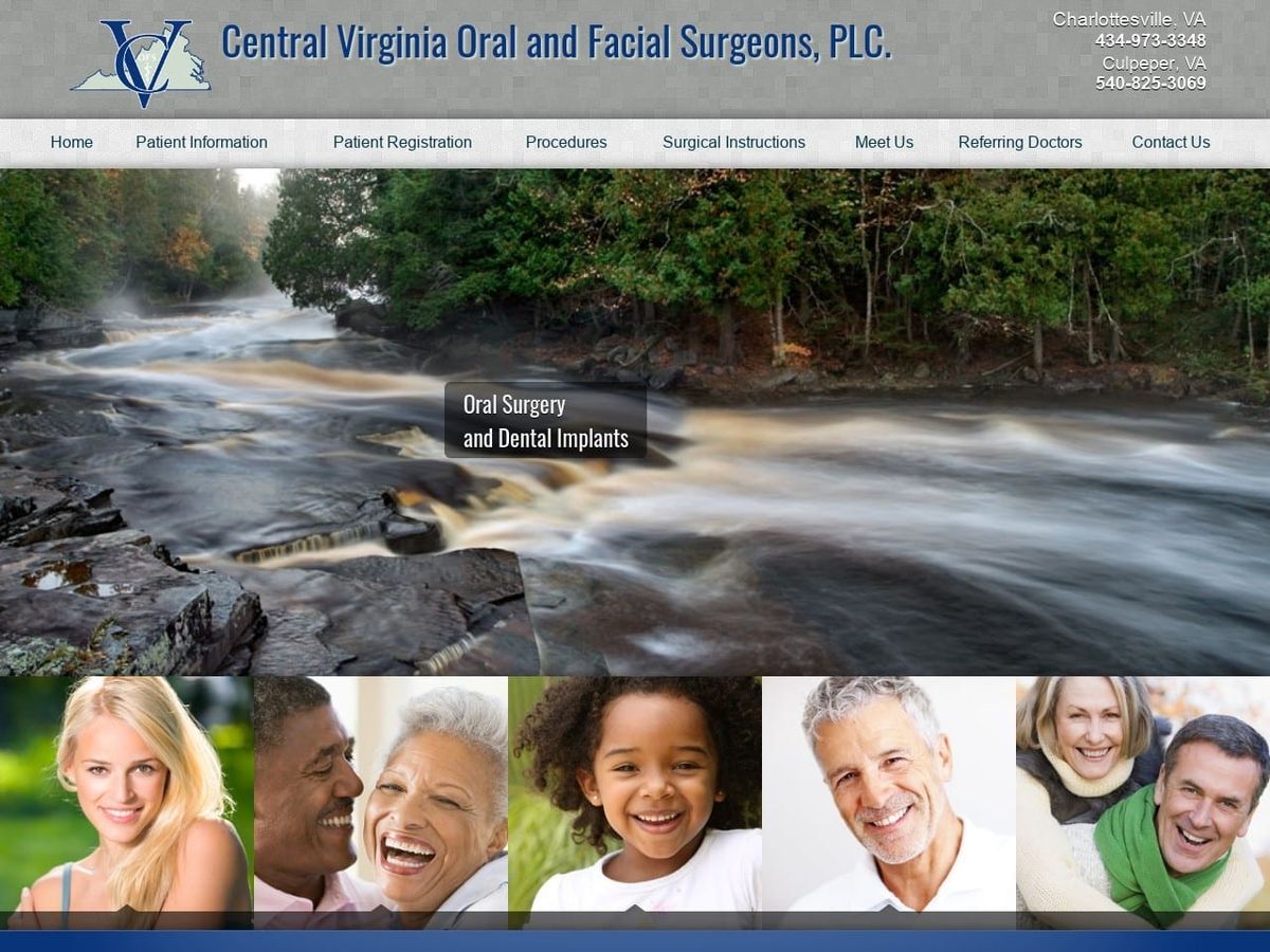 Central Virginia Oral & Facial Stephen Siobhan M D Website Screenshot from cvofs.com