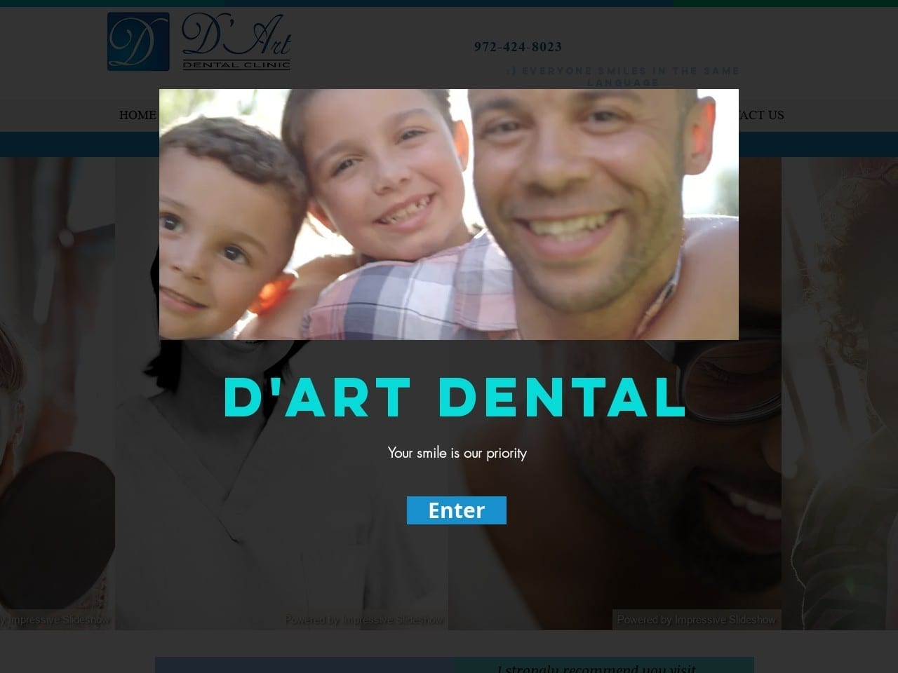 DDentist Website Screenshot from d-artdental.com