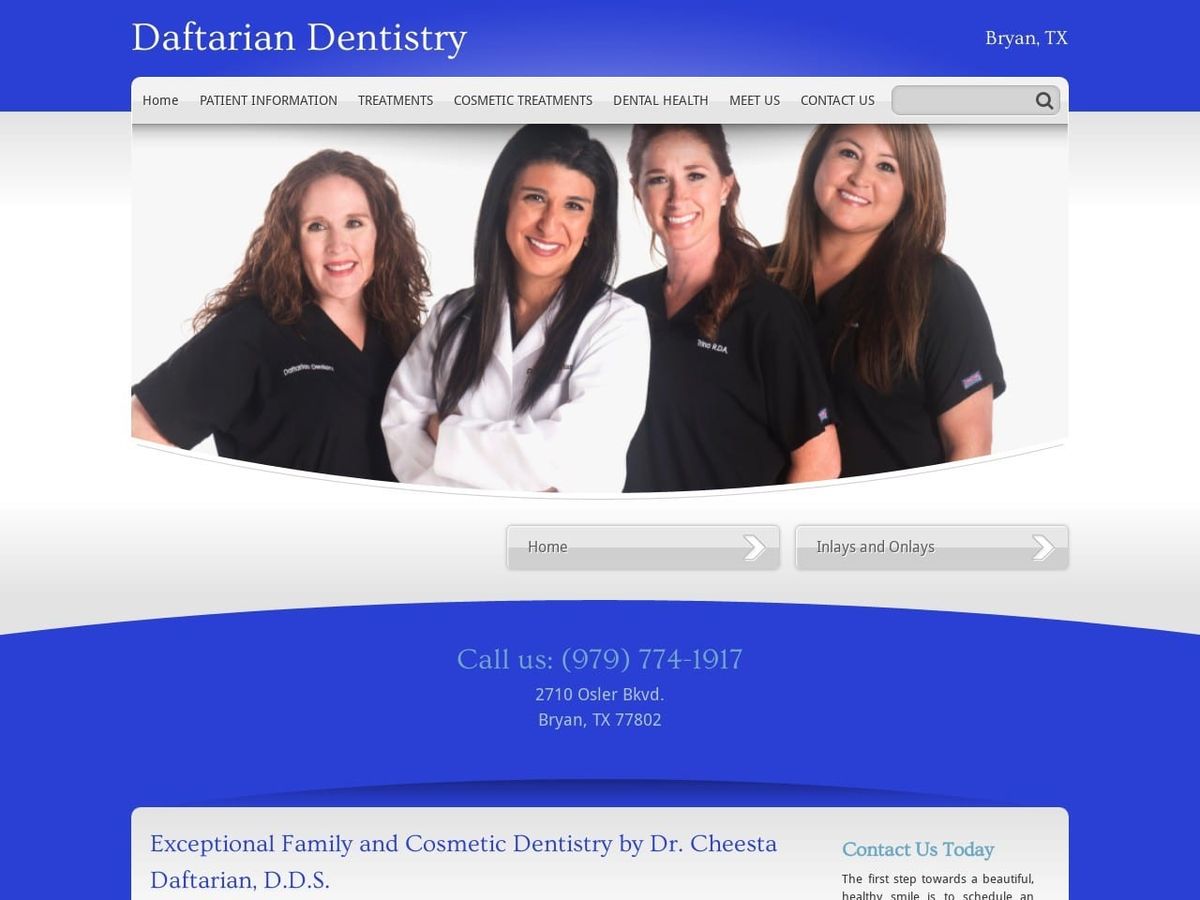 Daftarian Dentistry Website Screenshot from daftariandentistry.com