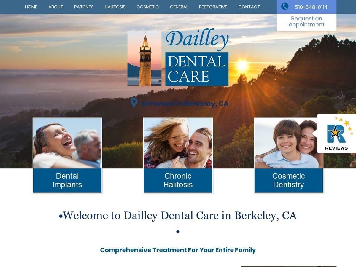 Anthony Dailley DDS Website Screenshot from dailleydds.com