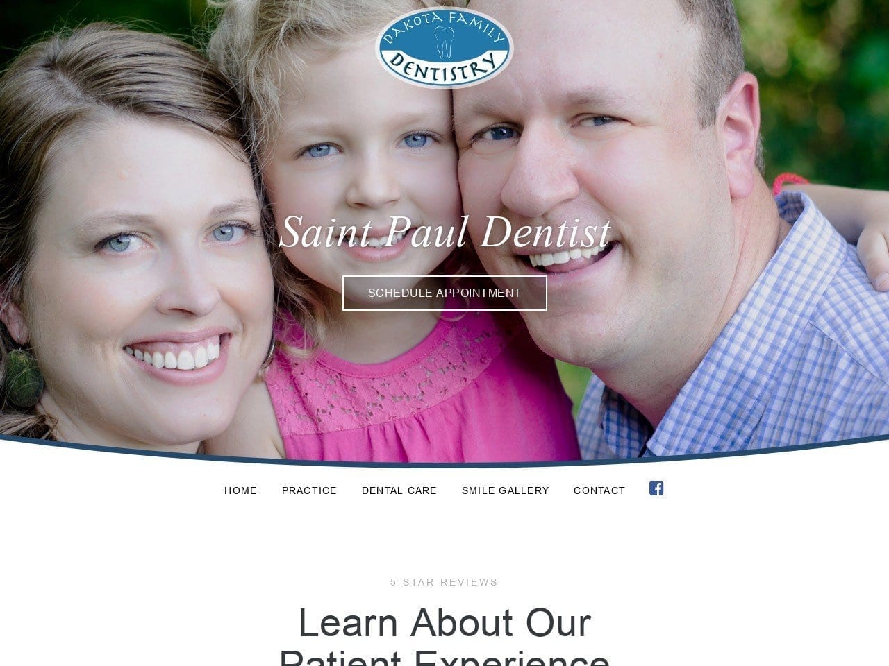 Dakota Family Dentist Website Screenshot from dakotafamilydentistry.com