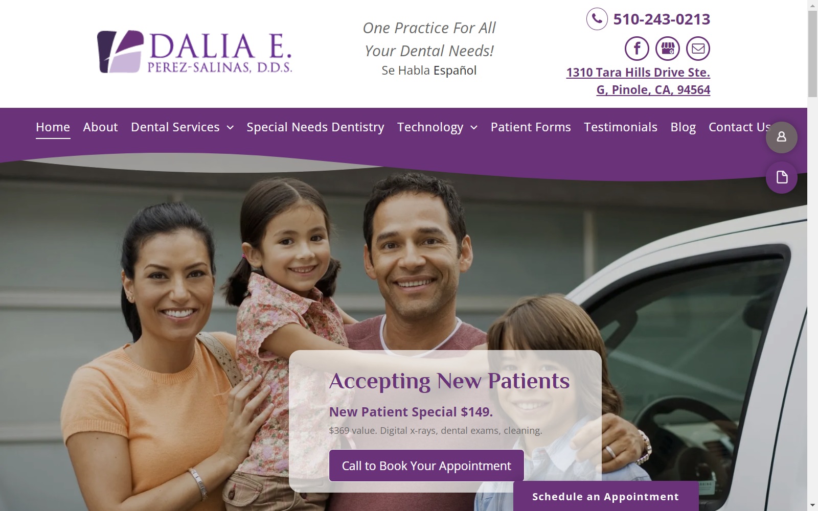 daliaperezsalinasdds.com screenshot