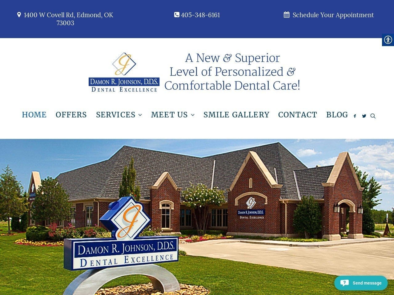 Damon R. Johnson DDS Dental Excellence Website Screenshot from damonrjohnsondds.com