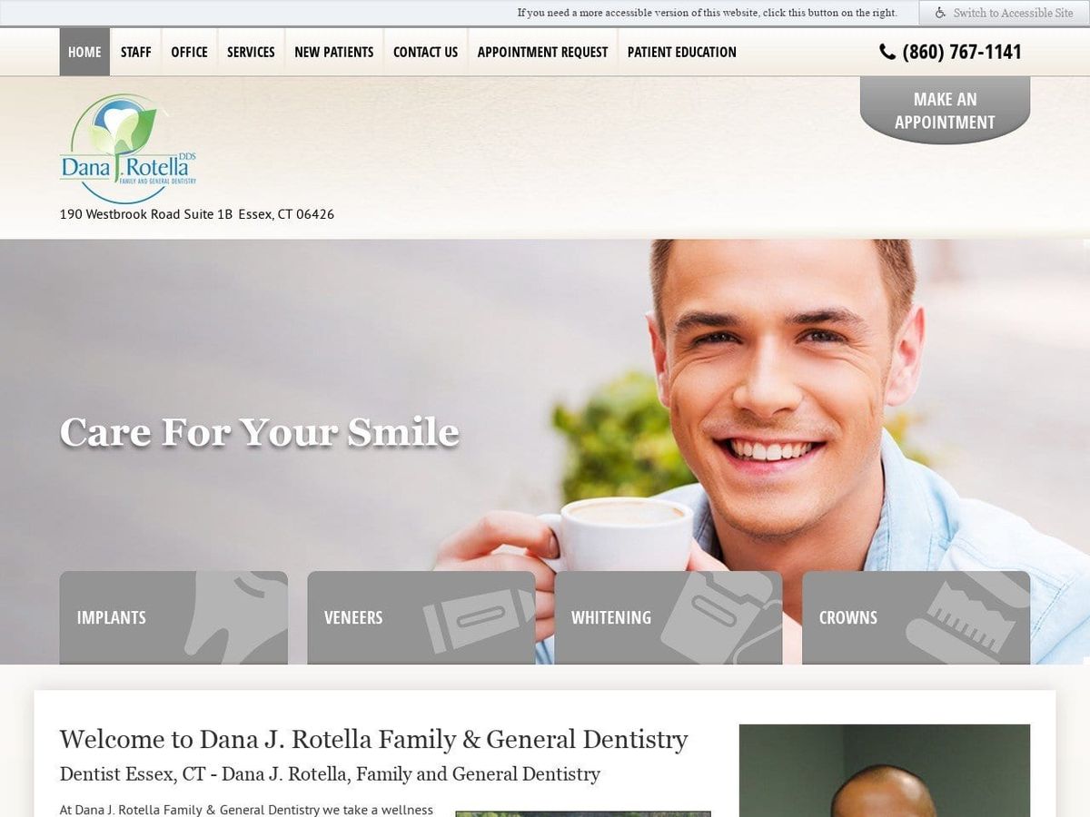 Dana J. Rotella DDS Website Screenshot from danajrotelladds.com