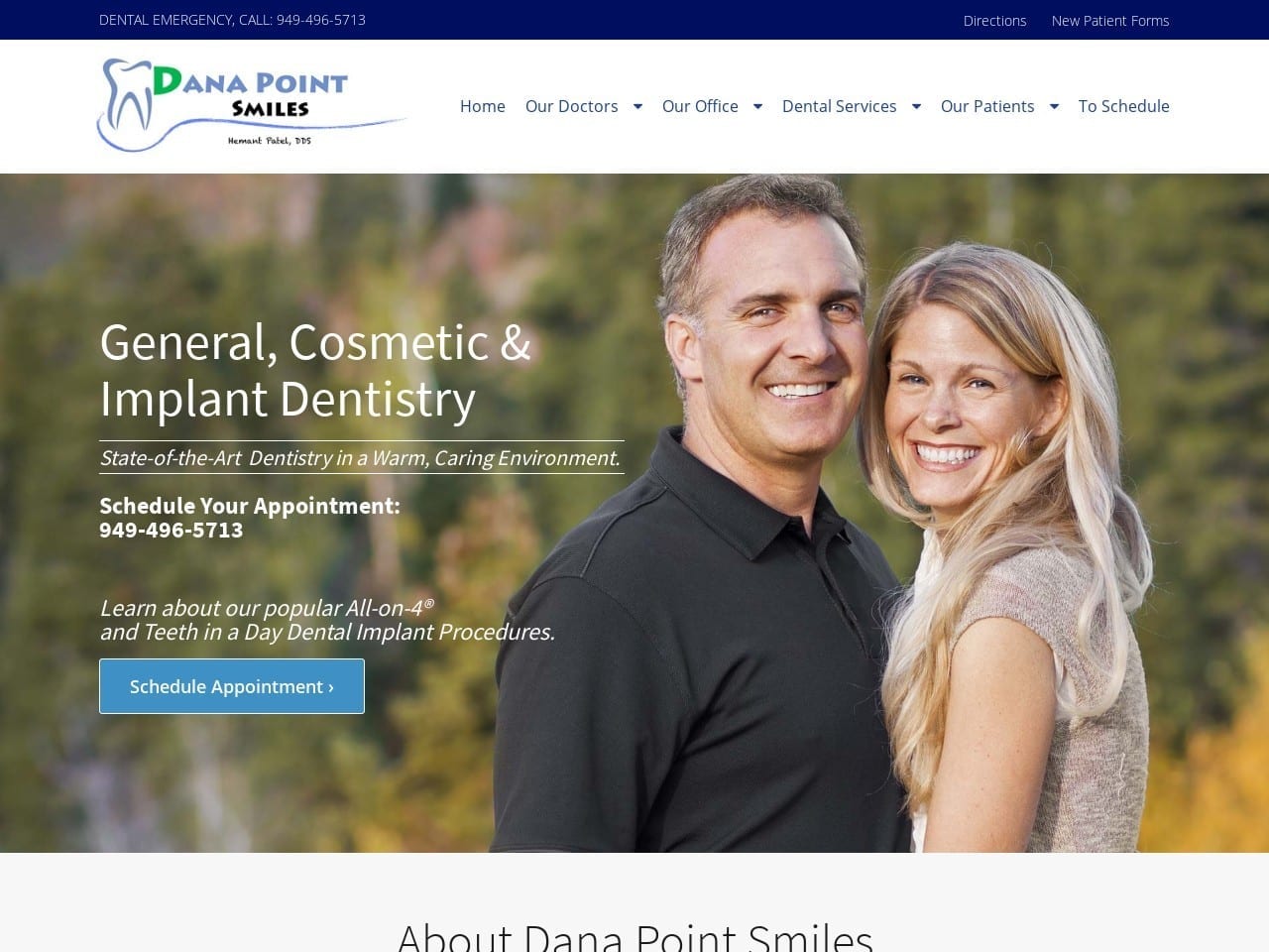 Danapoint Smiles Website Screenshot from danapointsmiles.com