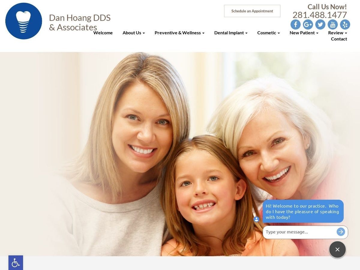 Dan Hoang DDS Website Screenshot from danhoangdds.com