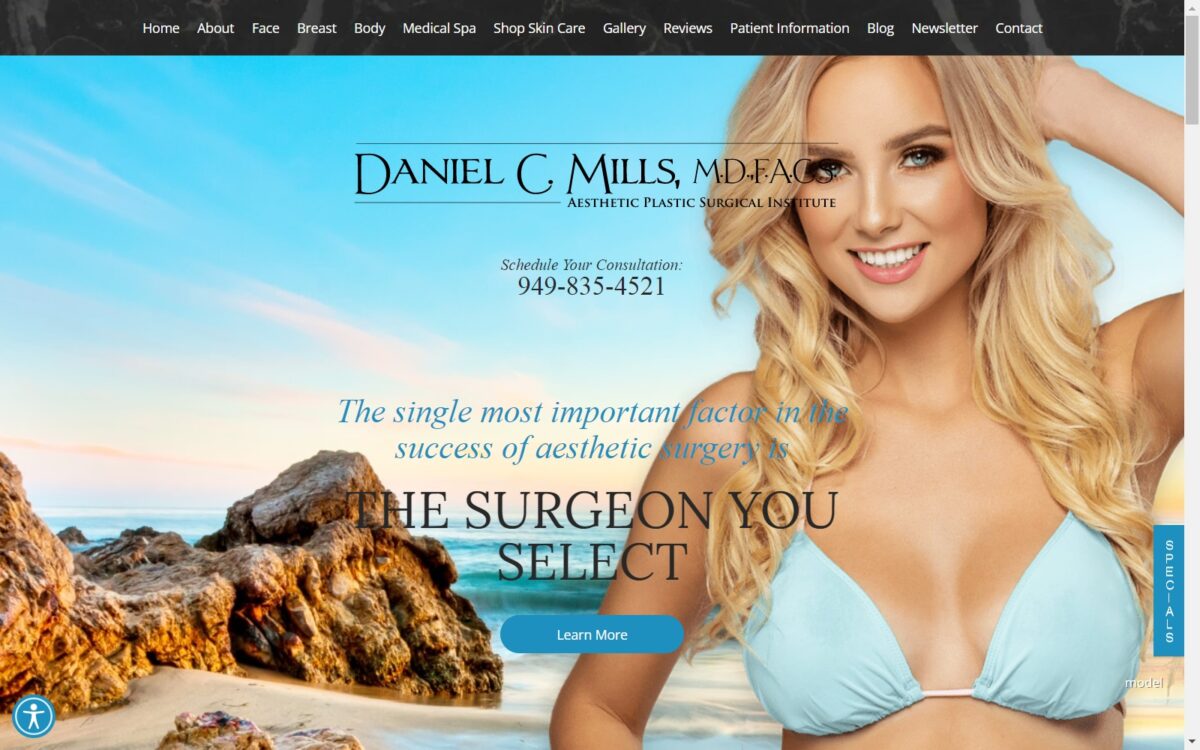 danmillsmd.com screenshot