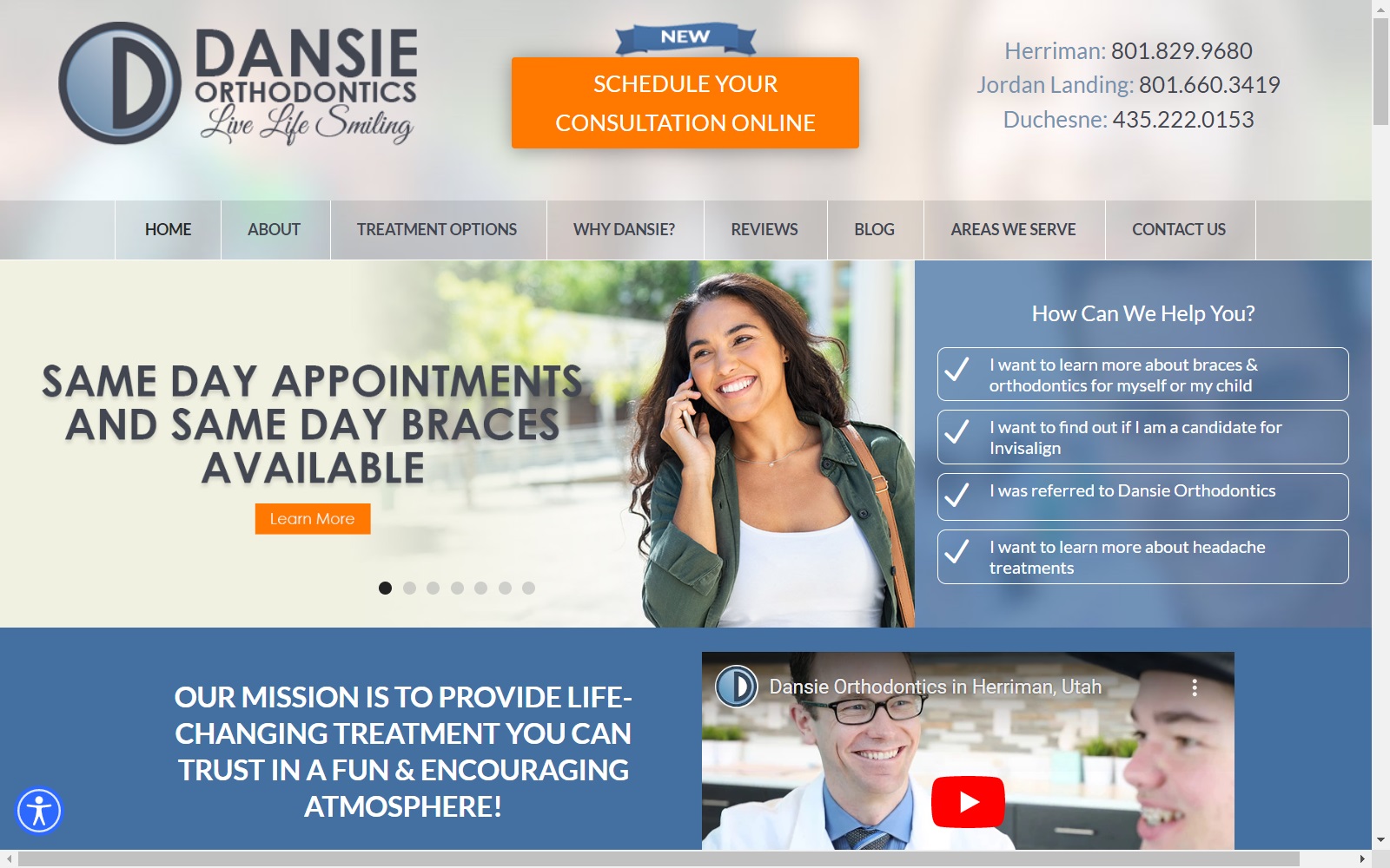 dansieorthodontics.com screenshot