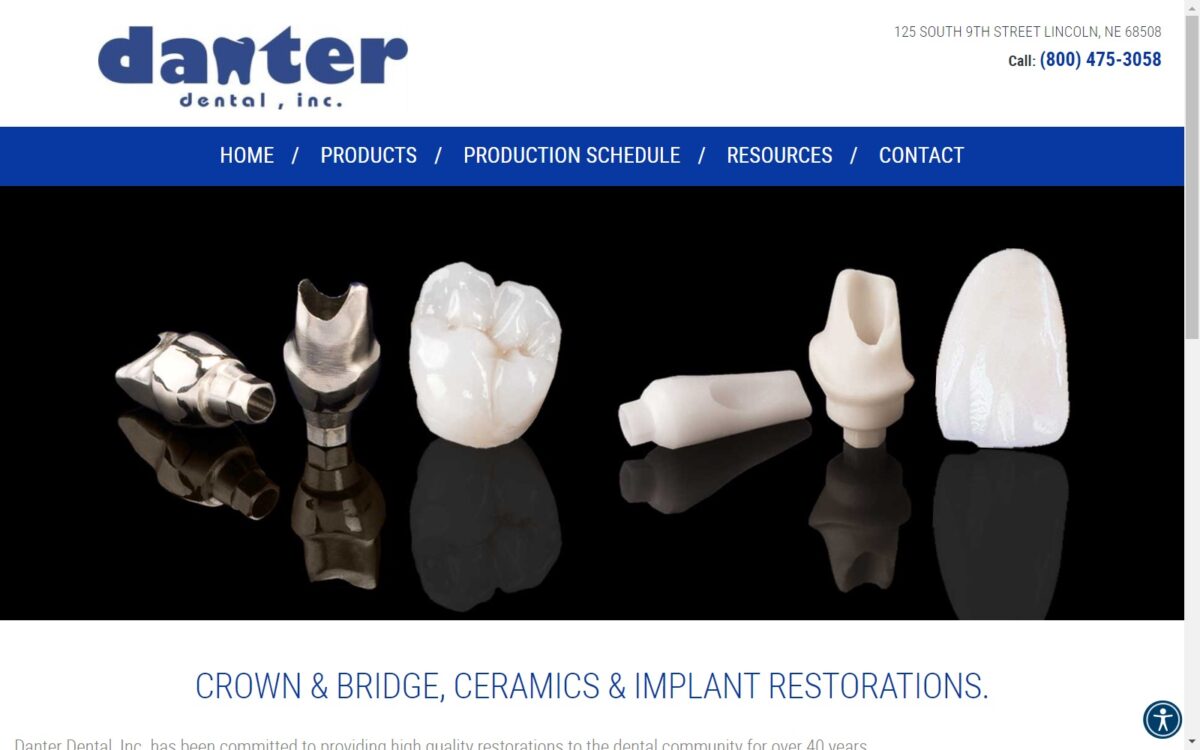 danterdental.com screenshot