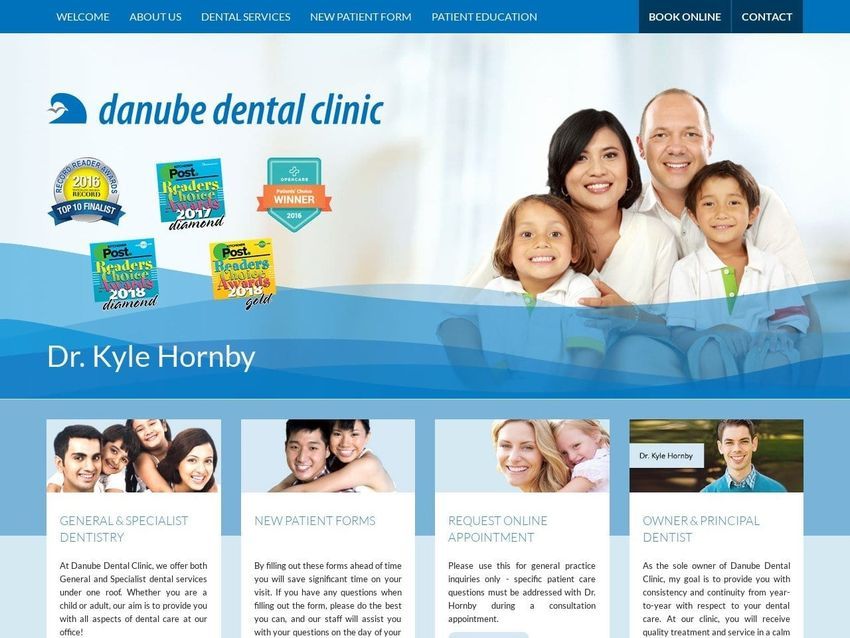 Danube Dental Website Screenshot from danubedental.com